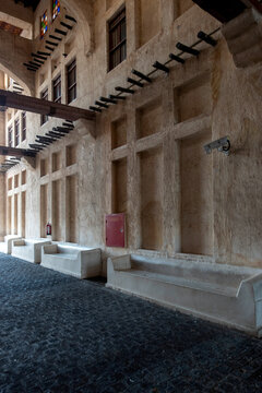 Doha, Qatar - September 18, 2026: Souq Waqif in Doha, Qatar, showcasing its traditional Qatari architecture, narrow pathways, heritage buildings, shops, and vibrant atmosphere. 
