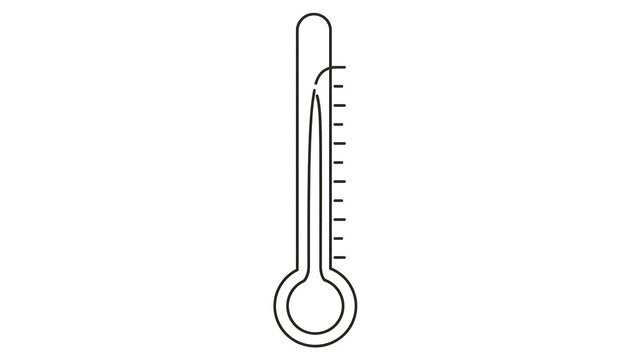 Thermometer icon white background.