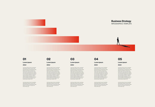Business Growth and Investment Strategy Infographic Template with Minimal Illustration