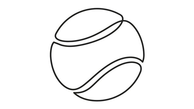 Tennis ball icon white background.