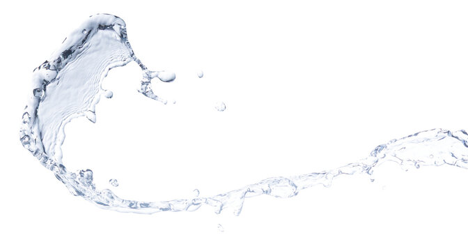 Water splash isolated in transparent background