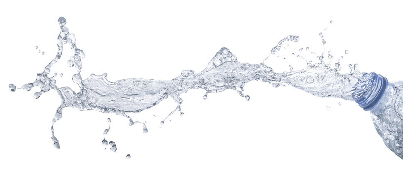 Water splash isolated in transparent background