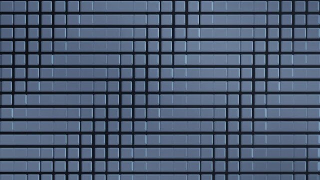 Gamma Prime Cuboid Precipitates Merging Into Rafts, Nickel Superalloy Microstructure Seamless Loop in calm blue tones