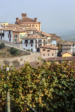 Barolo Castle and village in Langhe Piedmont Italy