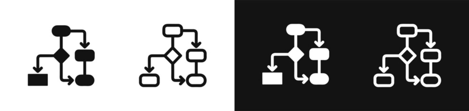 Flowchart diagram icon for logic and process mapping