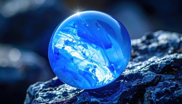 Moonstone cabochon with glowing blue sheen and polished gemstone texture