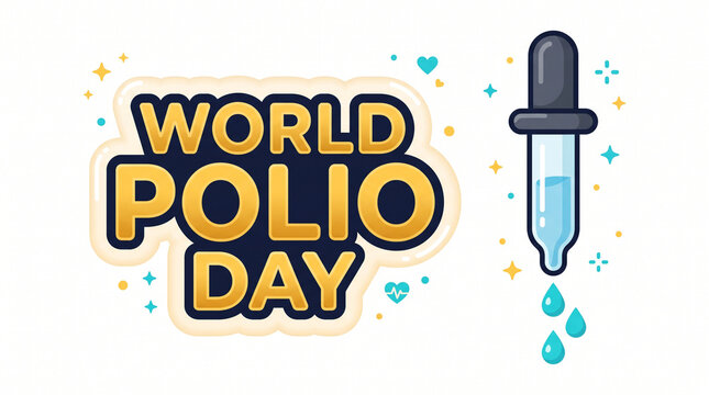 World polio day awareness illustration with droplet symbolizing immunization Health Education Illustration awareness graphic highlights Medical Illustration Design Vaccine Icon