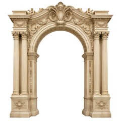Obraz premium Ornate stone archway with intricate carvings and classical design.