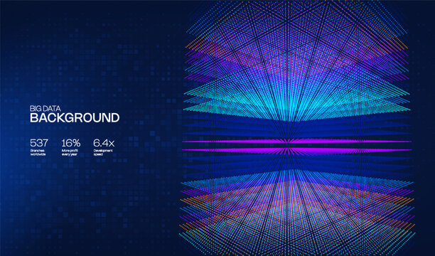 Background data abstract with ai stack blue and green 3d big. Business digital information with tech technology artificial and bg center cyber. Dot network background with scientific workflow ai.