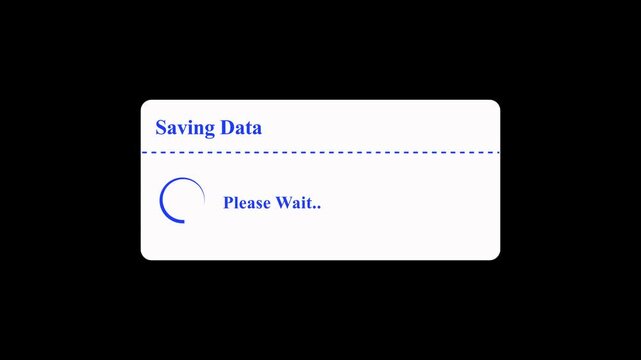 Loading progress bar with please wait message