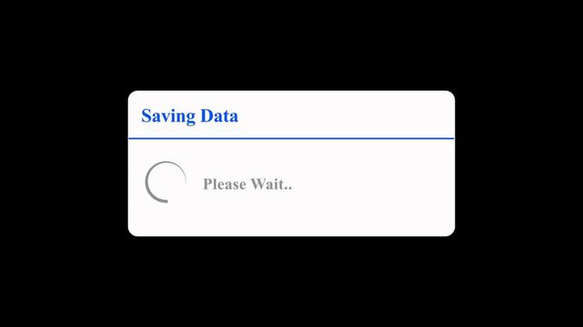 Loading progress bar with please wait message