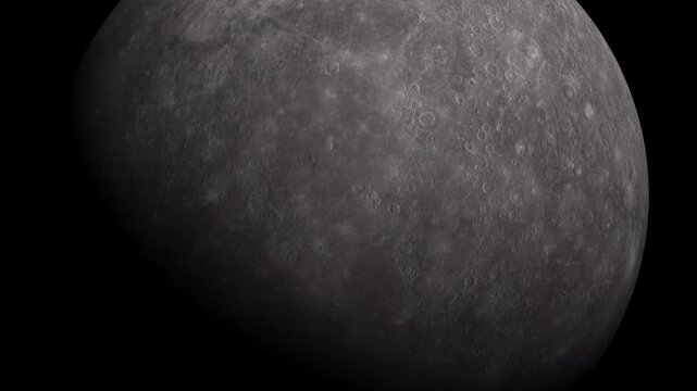  Mercury planet animation on galaxy background
