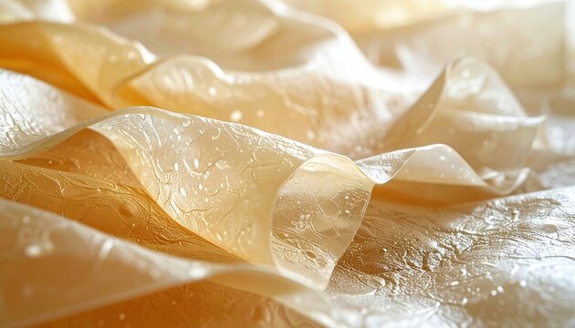Translucent biomaterial sheet with sustainable kombucha scoby leather texture