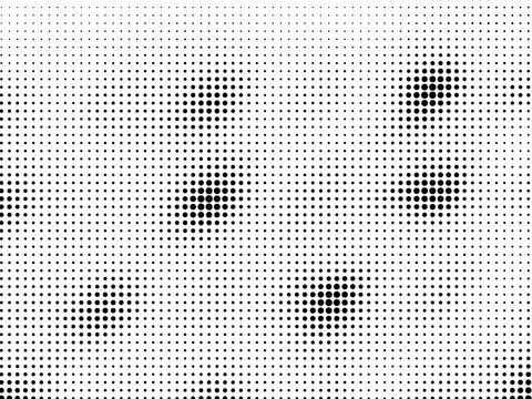 Abstract halftone pattern background with varying dot sizes