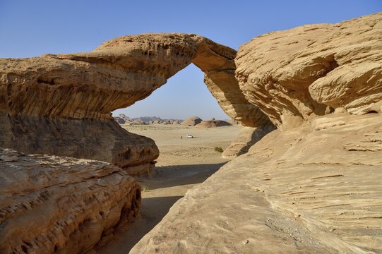 The Arch, also known as Rainbow Rock, near AlUla, Medina Province, Saudi Arabia, Arabian Peninsula
