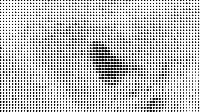 Abstract halftone pattern with varying dot sizes creating a gradient effect
