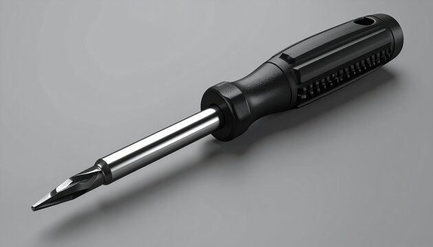 Phillips head screwdriver with black ergonomic handle