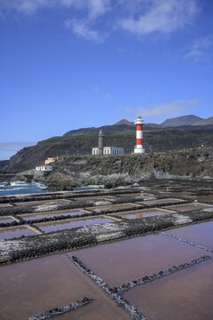 Salt flats and lighthouses of, Fuencaliente, La Palma, Spain