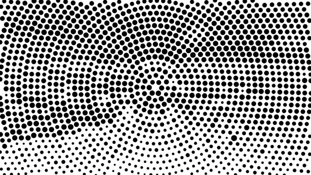 Abstract halftone dot pattern background, black and white pop art design texture
