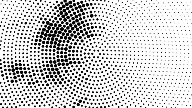 Abstract halftone dot pattern background in black and white