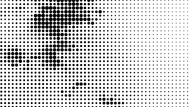 Abstract halftone pattern with varying dot sizes
