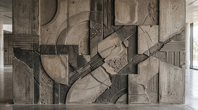 Concrete wall relief