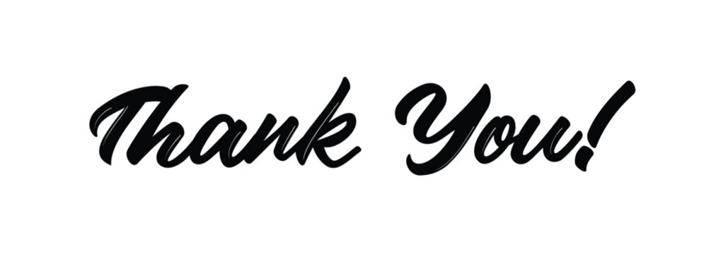 Thank You lettering card typography text.