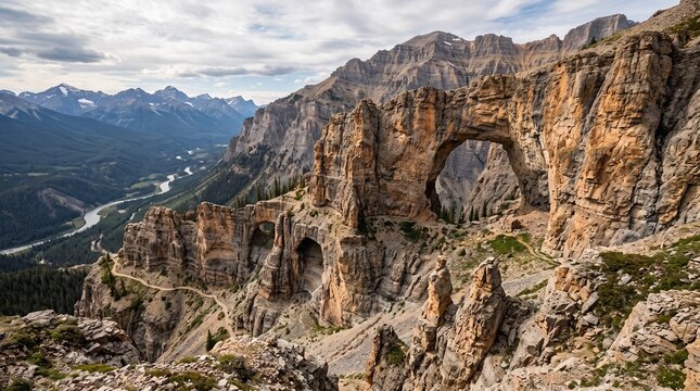 Mountain rock arches