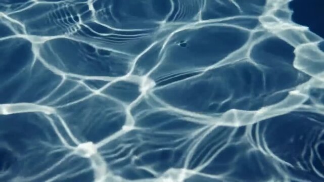 Abstract blue underwater light patterns gently rippling with turquoise and cyan illumination
