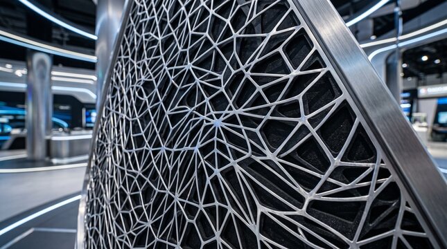 futuristic metal mesh
