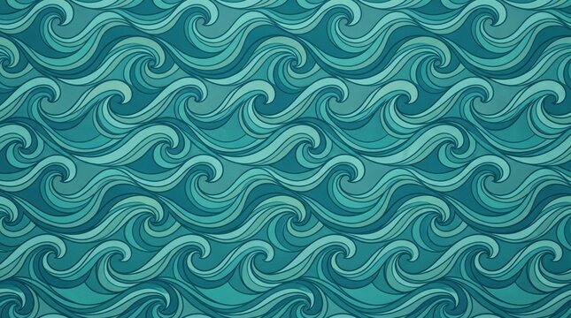 Teal wave pattern
