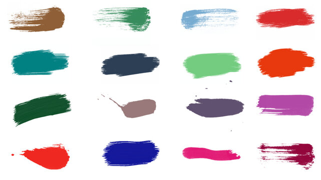 Abstract Colorful paint brush set