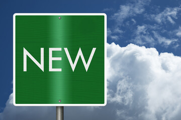 New Go sign with sky © Karen Roach