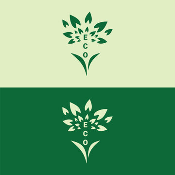 ECO Logo design, eco logo, eco, logo design, eco leaf logo	