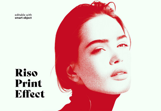 Riso Print Photo Effect