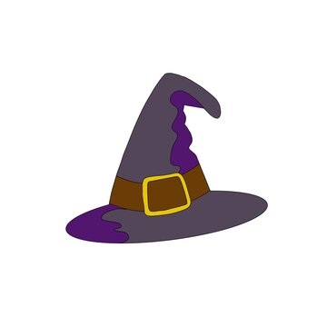 Magical witch hat vector design for Halloween celebration 