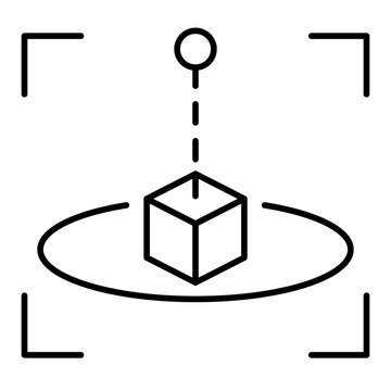 spatial anchor point line icon with editable stroke