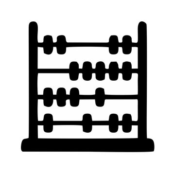 Vintage Abacus Calculation Math Education Logo