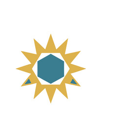 Obraz premium Geometric sun symbol
