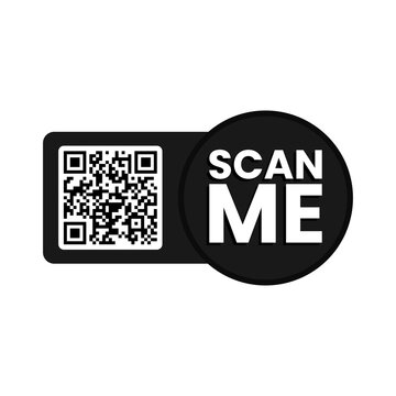Scan Me QR Code Sticker Set - Modern Call to Action Badges for Mobile Scanning and Digital Marketing