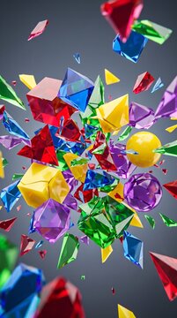 Shattered geometric shapes