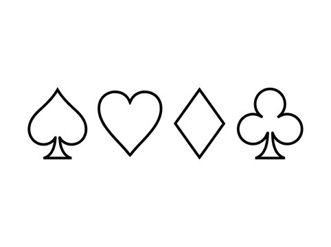Card suits symbol collection