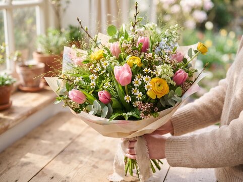 Spring flower bouquet