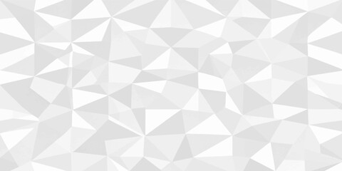 Obraz premium Abstract Geometric Triangle Background with Gray Polygonal Origami Shapes, 3D Mosaic Pattern, Light Paper Texture and Modern Seamless Vector Wallpaper Design