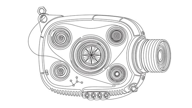 Mechanical device component white background.