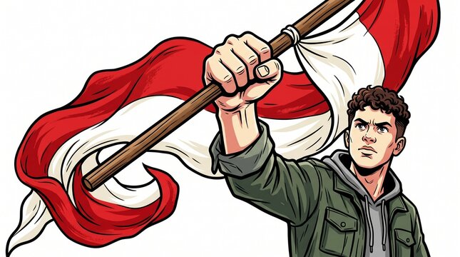 Young Man Flag