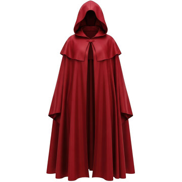 Red hooded cloak on a person