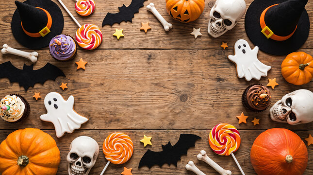 Halloween frame with space for text
