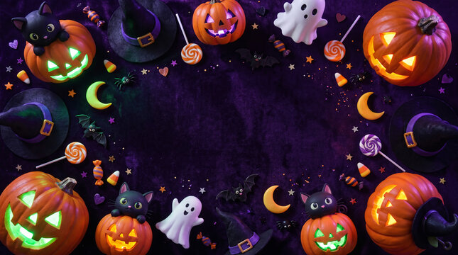 Halloween frame with space for text