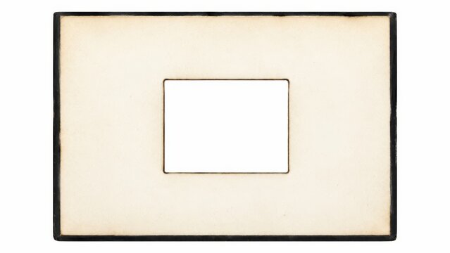Empty frame on a plain background ready for artwork display